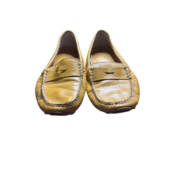 LL Bean Mountainville Men\'s Yellow Leather Slip-On Penny Loafer Shoes Size 9.5 M main image 8